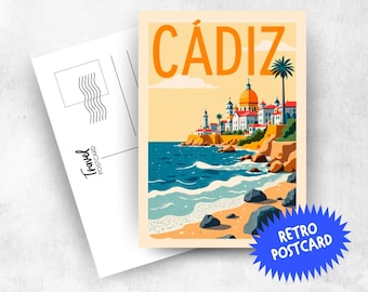 CADIZ Retro Travel Postcard - Places Collection