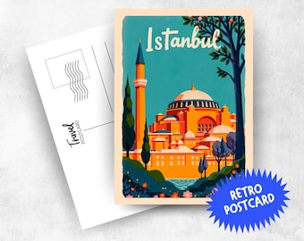ISTANBUL Retro Travel Postcard - Places Collection