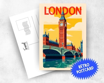 LONDON Retro Travel Postcard - Places Collection