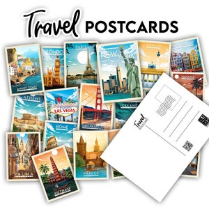 Travel Postcards | World Postcards | Postcard Print | Gift Idea | Retro Postcards | Vintage Travel Postcard