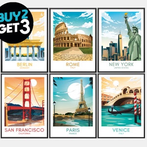 Money Saving Offer | Minimalist Travel Collection | Any 3 Prints of your Choice | Gift Idea | Travel Poster | Destination | Travelling