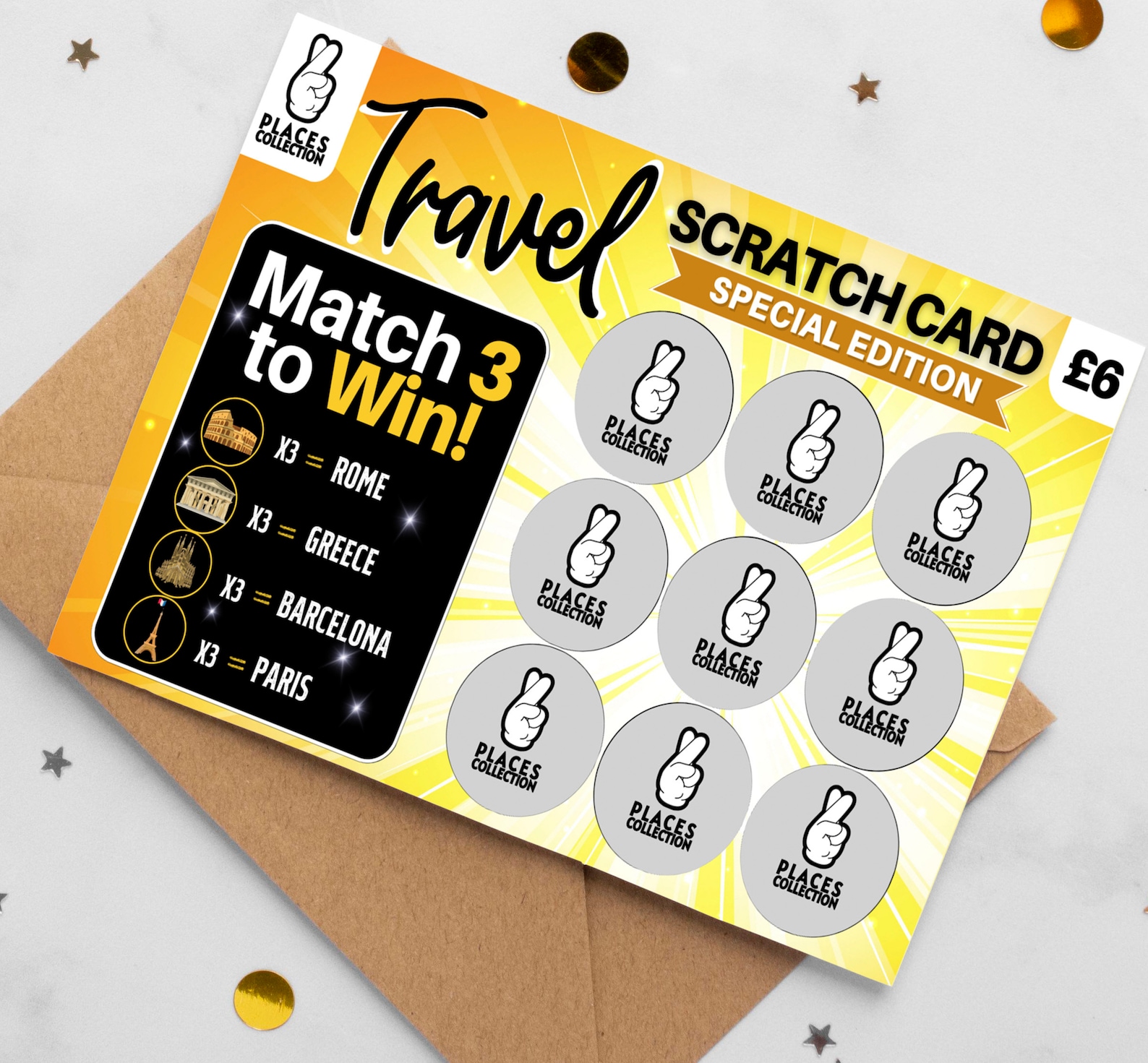 Travel Scratch Card Travel Gift Holiday Reveal Custom Etsy UK