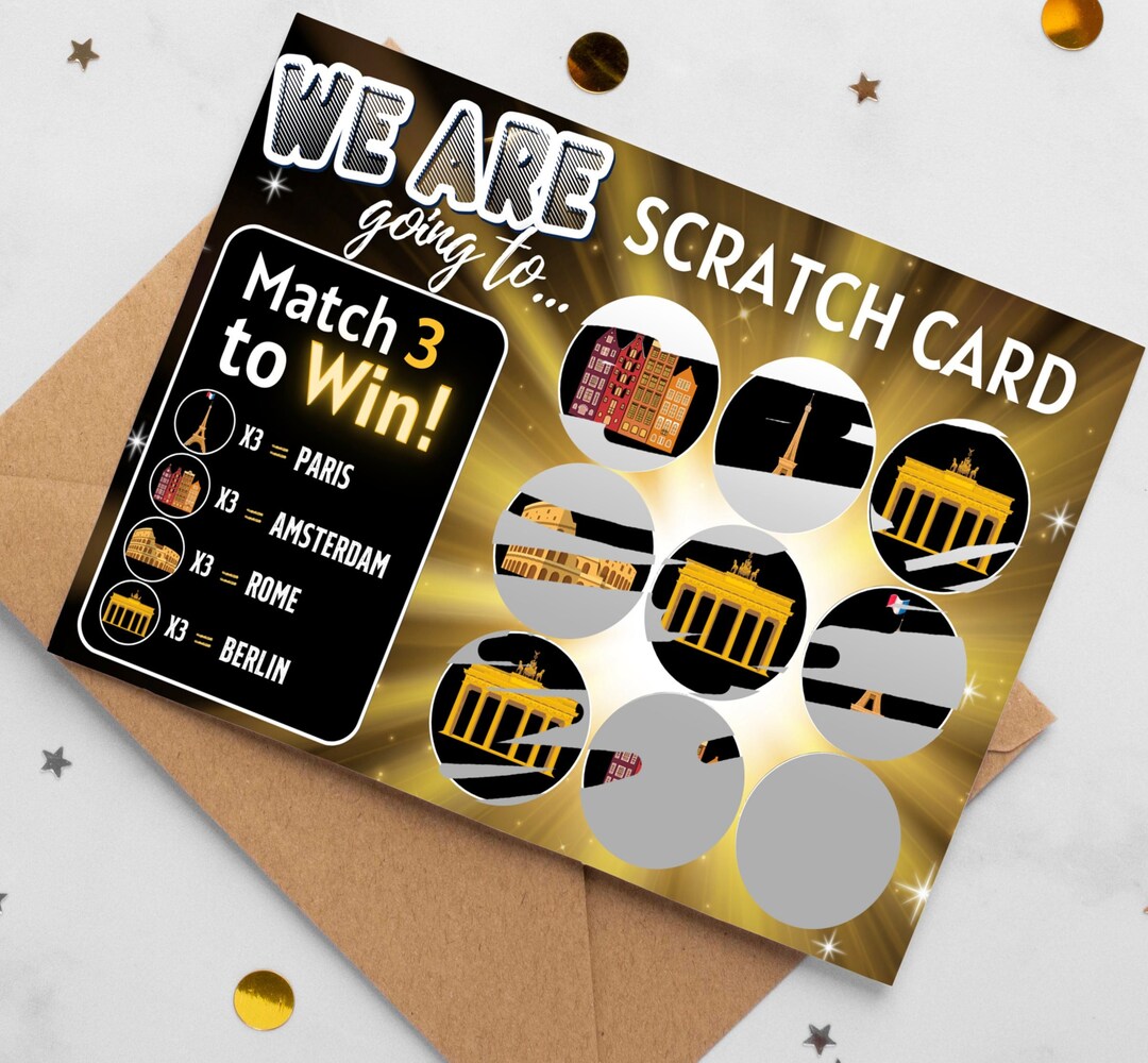 We Are Going to Scratch Card Surprise Gift Custom Scratch Etsy UK