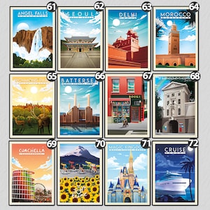 Travel Postcards World Postcards Postcard Print Gift Idea Retro Postcards Vintage Travel Postcard image 8