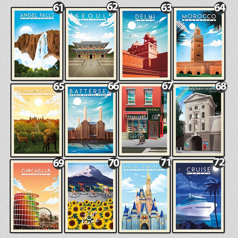 Travel Postcards World Postcards Postcard Print Gift Idea Retro Postcards Vintage Travel Postcard image 8