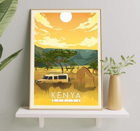Kenya Wall Art Print Africa Travel Home Décor Kenya Safari Etsy UK
