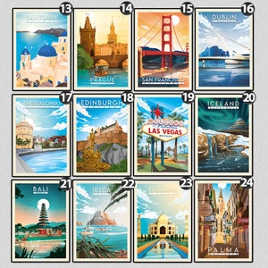 Travel Postcards World Postcards Postcard Print Gift Idea Retro Postcards Vintage Travel Postcard image 4