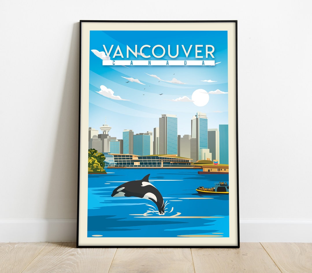 Vancouver Wall Art Print Canada Travel Poster Gift Idea Etsy UK