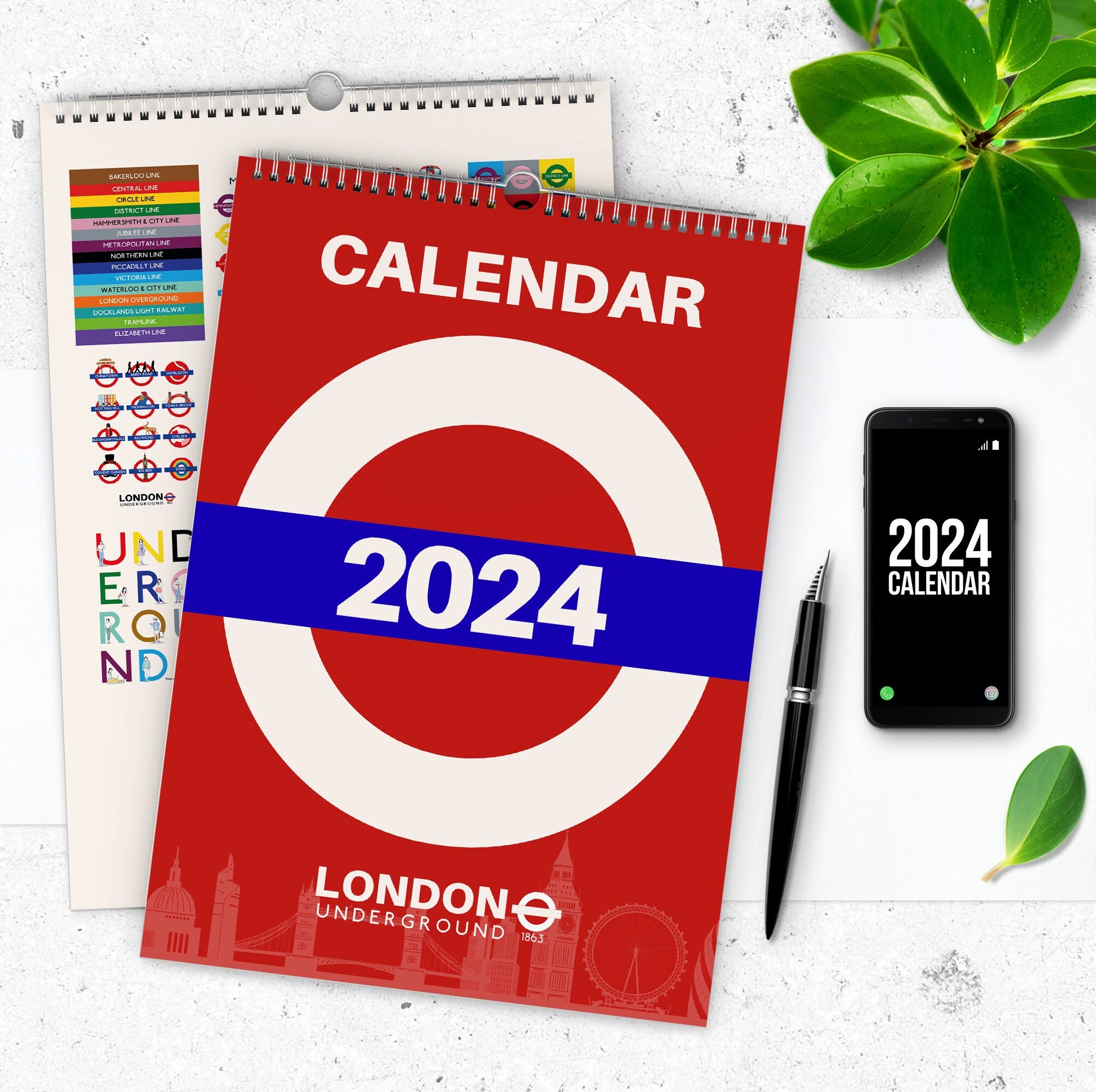 Calendar 2024 London Calendar Organised Monthly Calendar - Etsy UK
