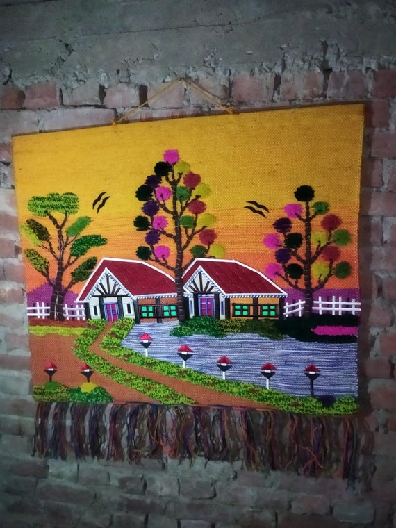 Foolwari House Wall Natural Jute Design Ghazipur Handlooms Etsy