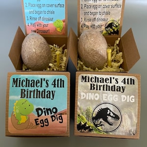 Personalized Dig Dinosaur Egg favors ~ Favors ~ Dinosaur Egg favors ~ Boy Or Girl ~ Birthday Favors