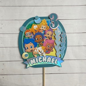Personalized Bubble Guppies Cake Topper ~ Cake Topper ~ Bubble Guppies favors ~ Boy Or Girl ~ Birthday Favors