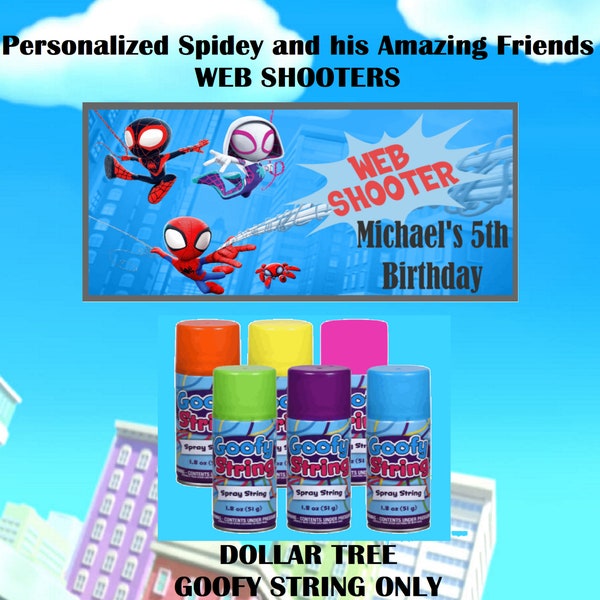 Personalized Spidey and his Amazing Friends WEB SHOOTERS favors ~ Favors ~ WEB favors ~ Boy Or Girl ~ Birthday Favors