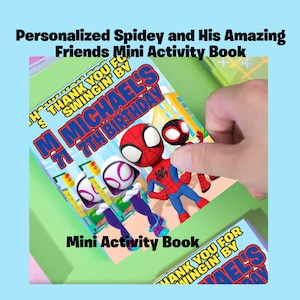 Personalized Spidey and his Amazing Friends Mini Activity Book ~ Favors ~ Activity Book favors ~ Boy Or Girl ~ Birthday Favors