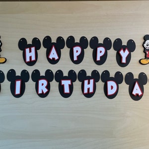 Mickey Mouse Birthday Banner ~ Personalized Mickey Mouse Birthday Banner ~ Mickey Mouse ~ Mickey Mouse Banner ~ Mickey Mouse Birthday