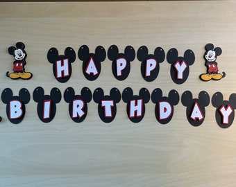 Mickey Mouse Birthday Banner ~ Personalized Mickey Mouse Birthday Banner ~ Mickey Mouse ~ Mickey Mouse Banner ~ Mickey Mouse Birthday