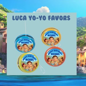 Personalized Luca Yo-Yo favors ~ Favors ~ Yo-Yo favors ~ Boy Or Girl ~ Birthday Favors