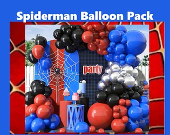 Adorable Spiderman Balloon Set ~ Balloon favors ~ Boy Or Girl ~ Birthday