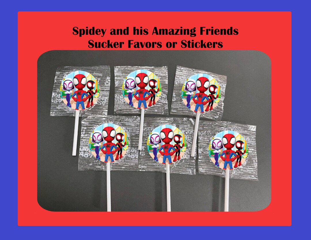 Spidey and His Amazing Friends Sucker Party Favors or LABEL
