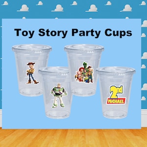 Party Cups ~ Toy Story party cups ~ Favors ~ plastic cups ~ Boy Or Girl ~ Birthday Favors