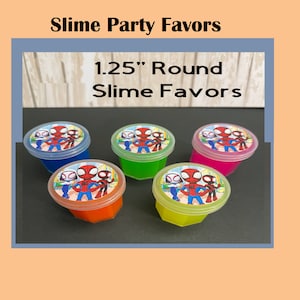 Spidey and his Amazing Friends Slime favors ~ Favors ~ Slime favors ~ Boy Or Girl ~ Birthday Favors