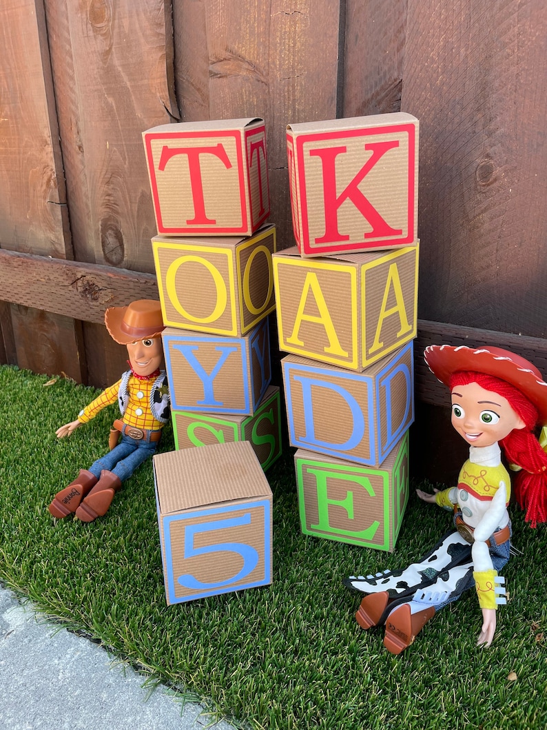 6 X 6 X 6 Toy Story Alphabet Block Custom Etsy