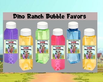 Personalized Dino Ranch Bubble favors ~ Favors ~ Bubble favors ~ Boy Or Girl ~ Birthday Favors