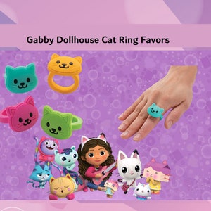 Gabby's Dollhouse Cat Ring Favors ~ Gabby's Dollhouse Cat Ring favors ~ Gabby's Dollhouse ~ Cat Favor ~ Party Favors ~ Birthday Favors