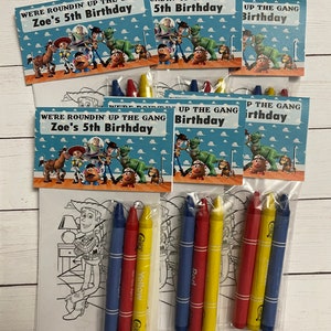 Personalized Toy Story favors ~ Favors ~ Crayon favors ~ Boy Or Girl ~ Birthday Favors