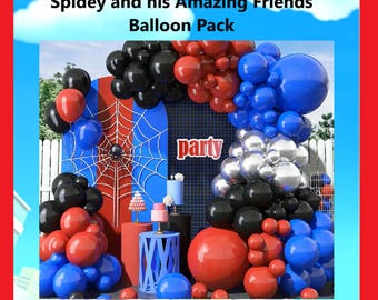 Adorable Spidey and his Amazing Friends Balloon Set ~ Inspired Spidey and his Amazing Friends ~ Balloon favors ~ Boy Or Girl ~ Birthday
