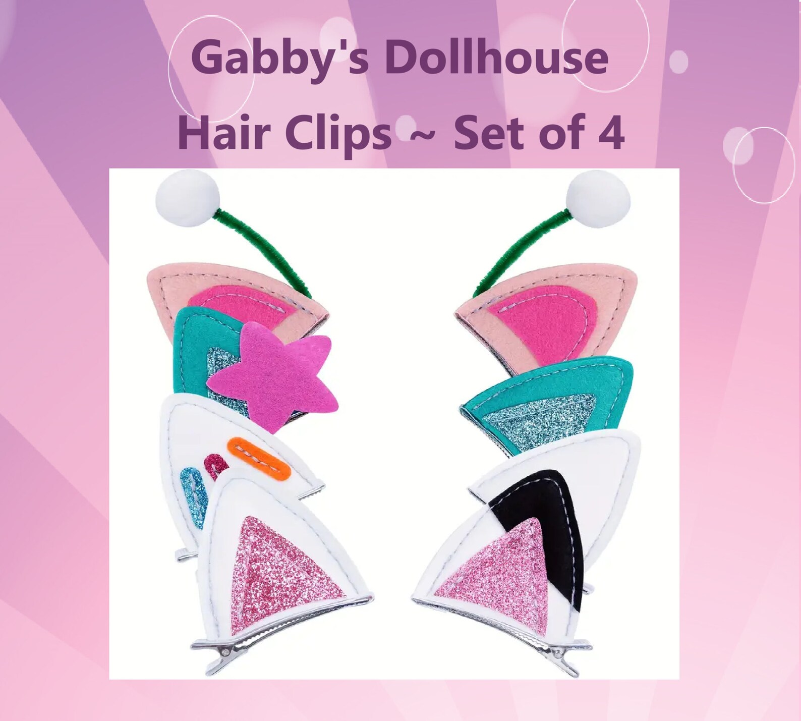 Gabby's Dollhouse Hair Clips Gabby's Dollhouse Etsy
