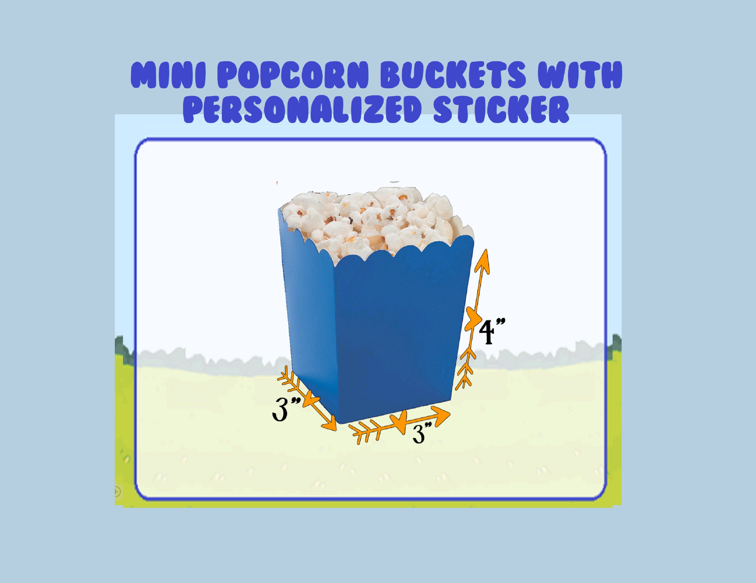 Mini Bluey Treat Buckets with Stickers