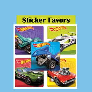 Classic Stickers Race Car favors ~ Race Car Birthday ~ Hot Wheels Favors ~ Hot Wheel ~ Birthday Favors
