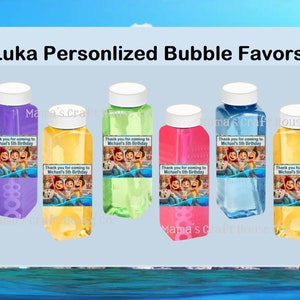 Personalized Luca Bubble favors ~ Favors ~ Bubble favors ~ Boy Or Girl ~ Birthday Favors
