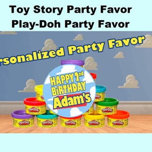 Personalized Toy Story Play-Doh ~ Play Doh Favor ~ Party Favors ~ Boy Or Girl ~ Birthday Favors