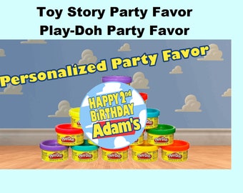Personalized Toy Story Play-Doh ~ Play Doh Favor ~ Party Favors ~ Boy Or Girl ~ Birthday Favors