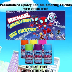 Personalized Spidey and his Amazing Friends WEB SHOOTERS favors ~ Favors ~ WEB favors ~ Boy Or Girl ~ Birthday Favors