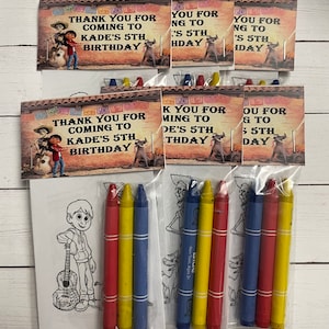 Personalized Coco Color favors ~ Favors ~ Crayon favors ~ Boy Or Girl ~ Birthday Favors