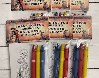 Personalized Coco Color favors ~ Favors ~ Crayon favors ~ Boy Or Girl ~ Birthday Favors