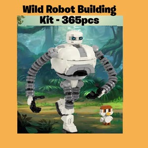 Roz & Bright Bill Wild Robot Building Kit - 365pcs STEM Toy with Movable Joints