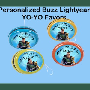Personalized Buzz Lightyear Yo-Yo favors ~ Favors ~ Yo-Yo favors ~ Boy Or Girl ~ Birthday Favors