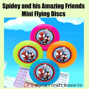 Spidey and his Amazing Friends Party Favors ~ Favor Mini Flying Discs ~ Party Favors ~ Boy Or Girl ~ Birthday Favors