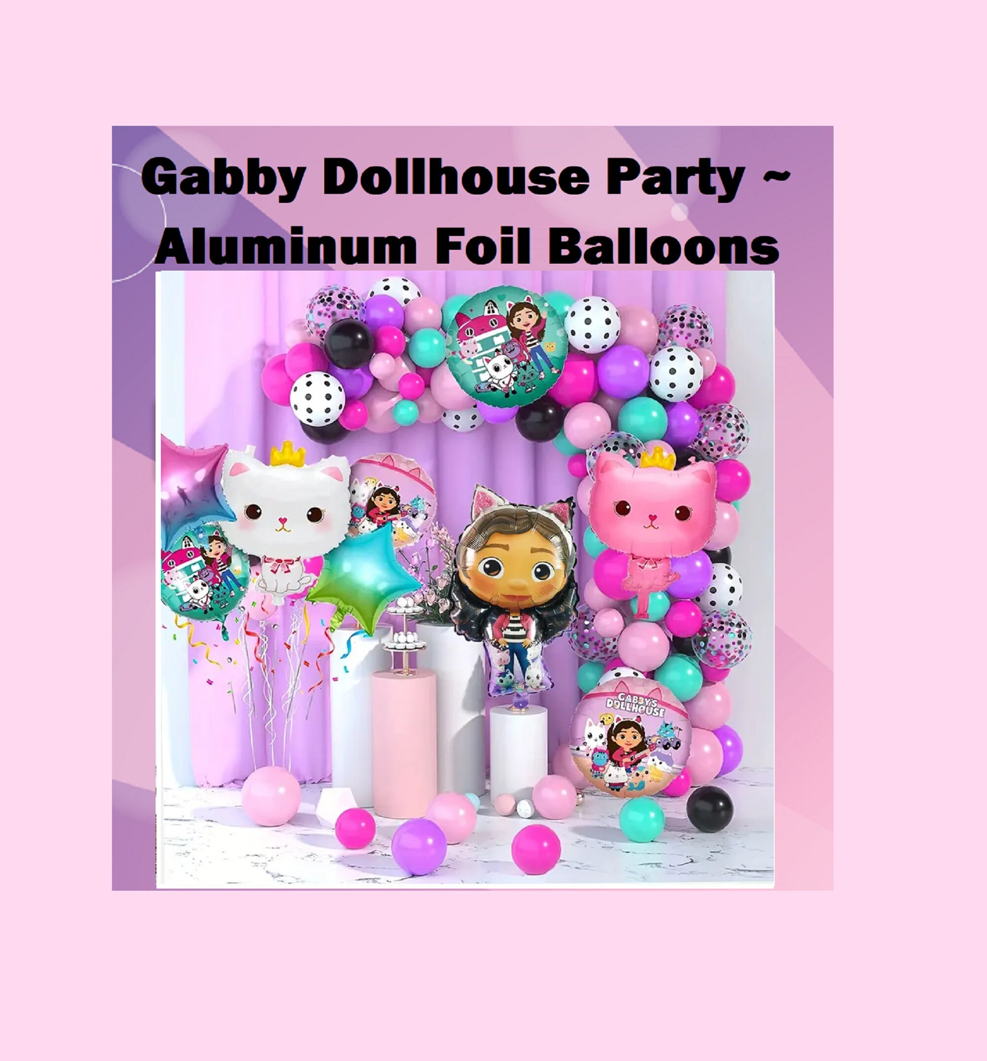 Gabby's Dollhouse - Jeu de société Gabby - avec 4 bandeaux oreilles de chat, Jeux