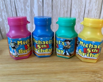 Personalized Toy Story Mini Bubbles ~ Bubbles ~ Party Favors ~ Boy Or Girl ~ Birthday Favors