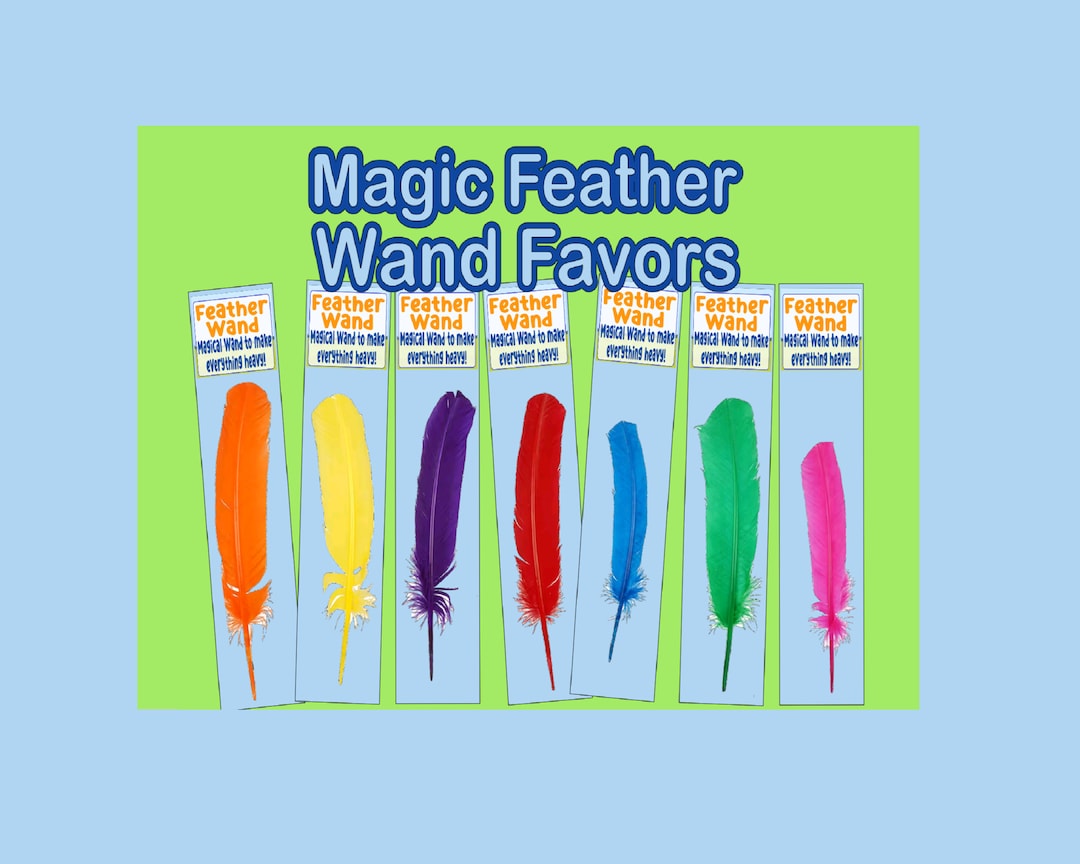 Magic Feather Wand Favors Inspired Bluey Favors Magic Feather Wand Boy or Girl Birthday Favors