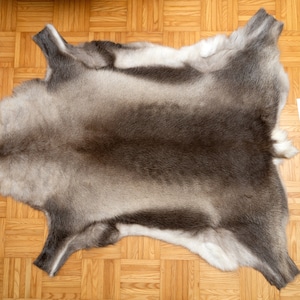 Reindeer Hide | Fluffy Nordic Fur Rug | Unique Natural Carpet | Luxury Scandinavian Home Decor