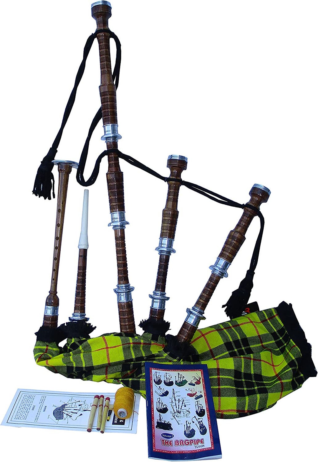 Cornamusa Scozzese Professionale - Highland Bagpipe Royal Stewart Con Borsa - Foto 2
