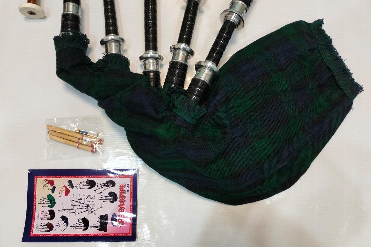 Bagpipes Beginner Full Set With Book Learn to Play Bagpipe Black Watch