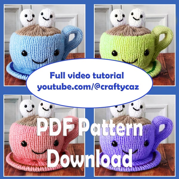 Snuggle Mug Pattern for Circular Knitting Machines PDF PATTERN Addi and Sentro