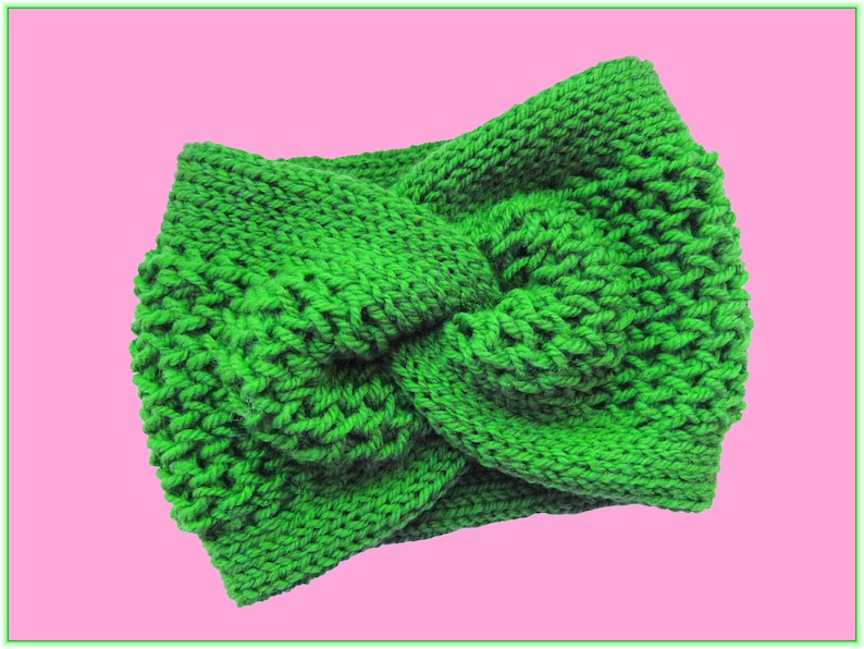 Tanya Earwarmer PATTERN PDF for Circular Knitting Machines Addi and